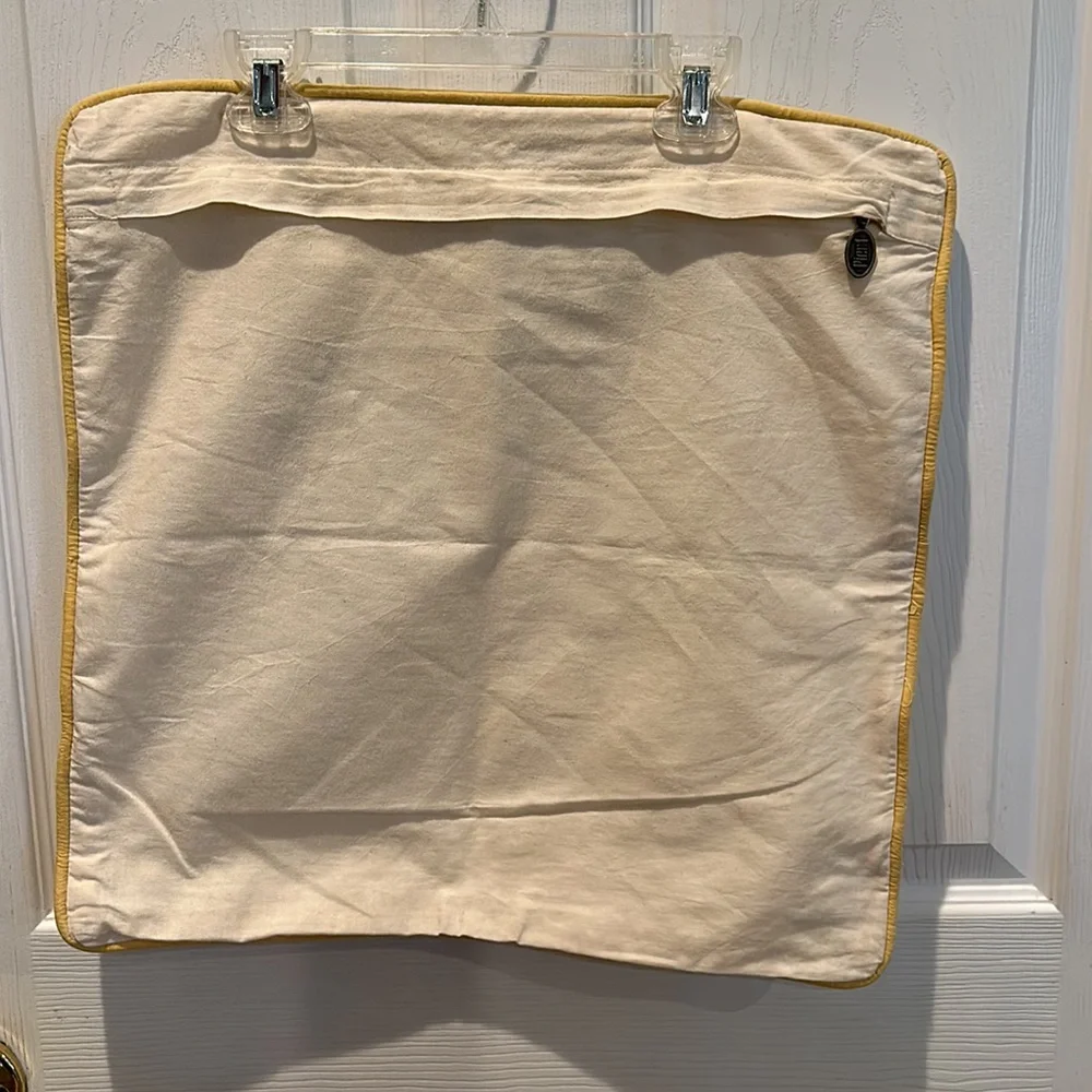 Pier one pillow case cover floral 18x18 tan / gold / neutral colors